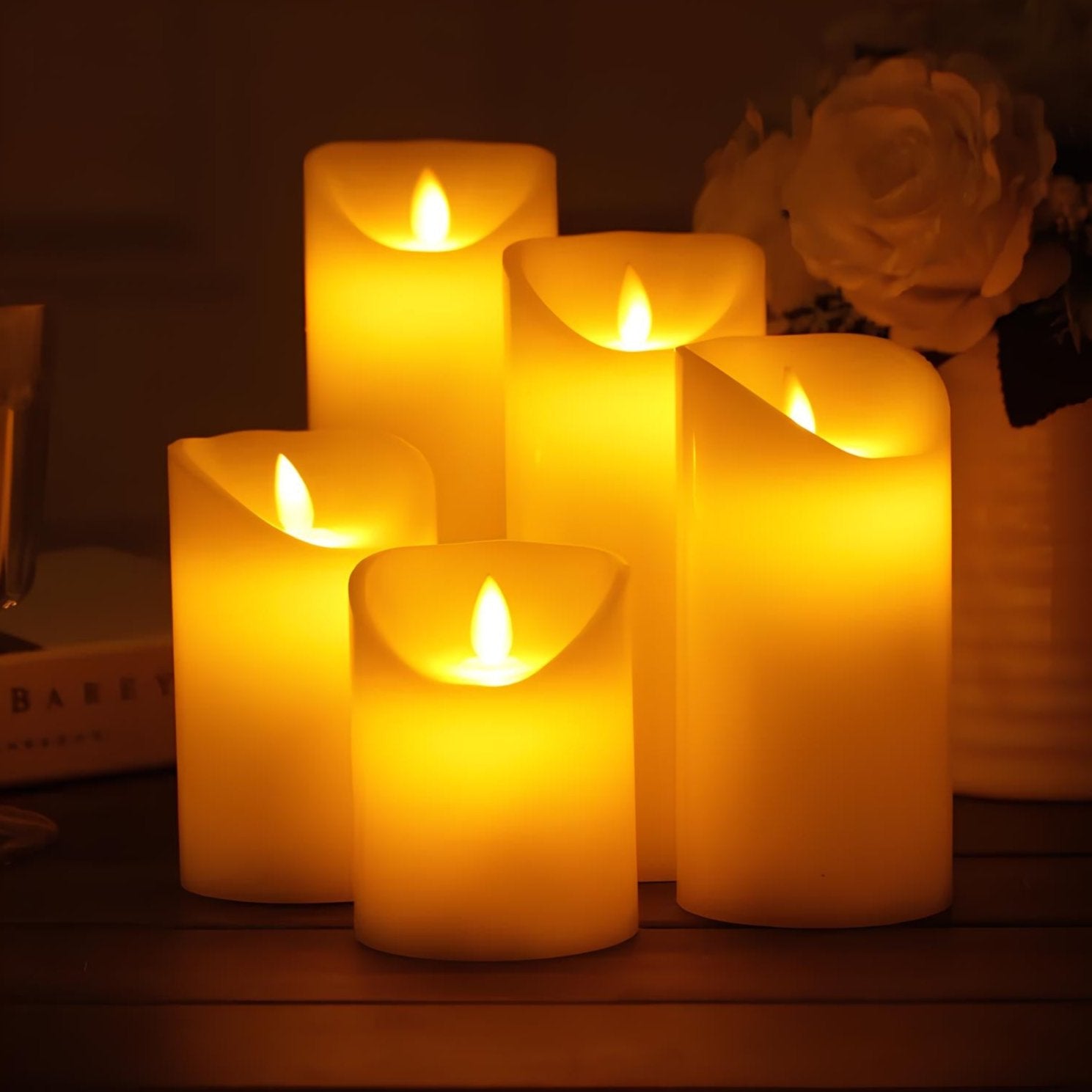 Solairis | Elegant Flameless LED Candles With Realistic Glow