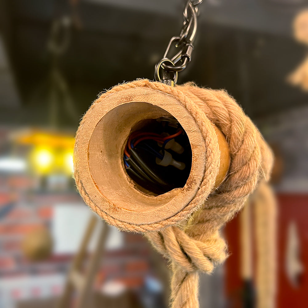 Lucenra | Retro Pendant Lamp in Metal and Wood