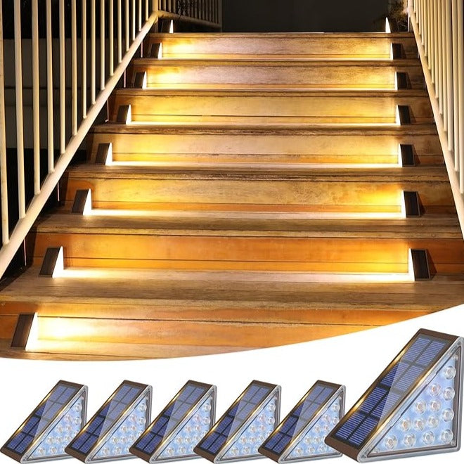Brighture | Solar-Powered Outdoor Stair Lights With Weatherproof Design