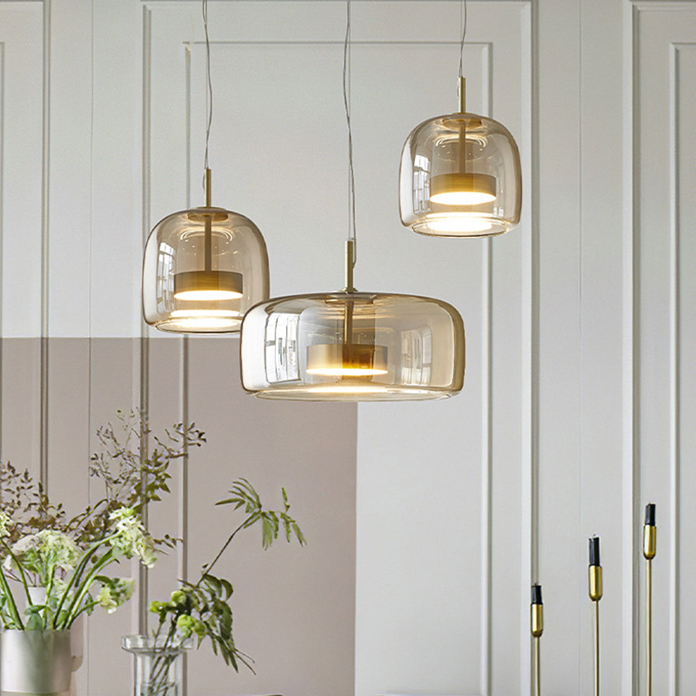 Virella | Retro LED Pendant Lights with Glass Dome