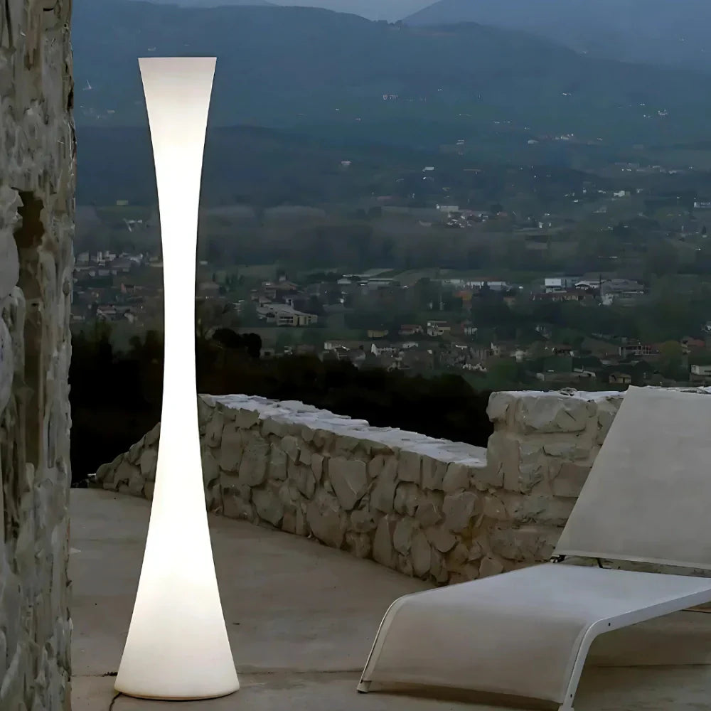 AuraFox | Sculptural Outdoor Floor Lamp with Solar & USB Power