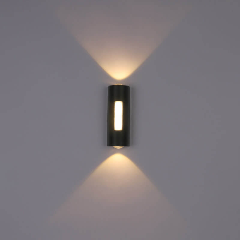Auralith | Modern Cylindrical Outdoor LED Wall Lamp