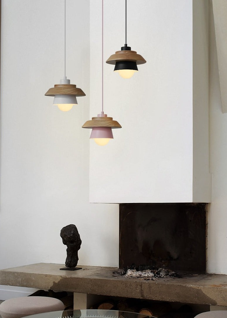 Auralux | Scandinavian Wooden Hanging Lamp With Soft Ambience