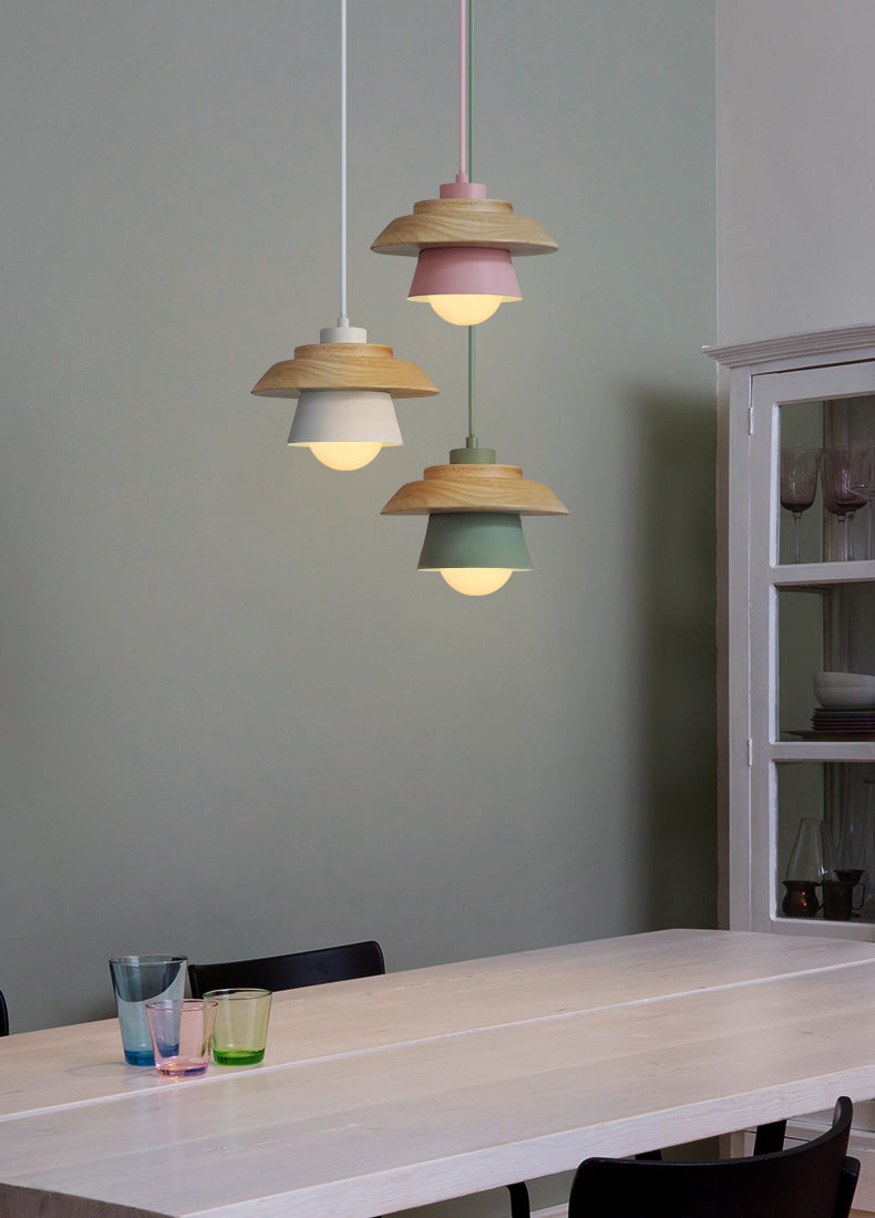 Auralux | Scandinavian Wooden Hanging Lamp With Soft Ambience