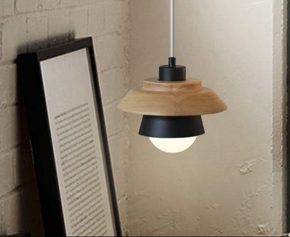 Auralux | Scandinavian Wooden Hanging Lamp With Soft Ambience