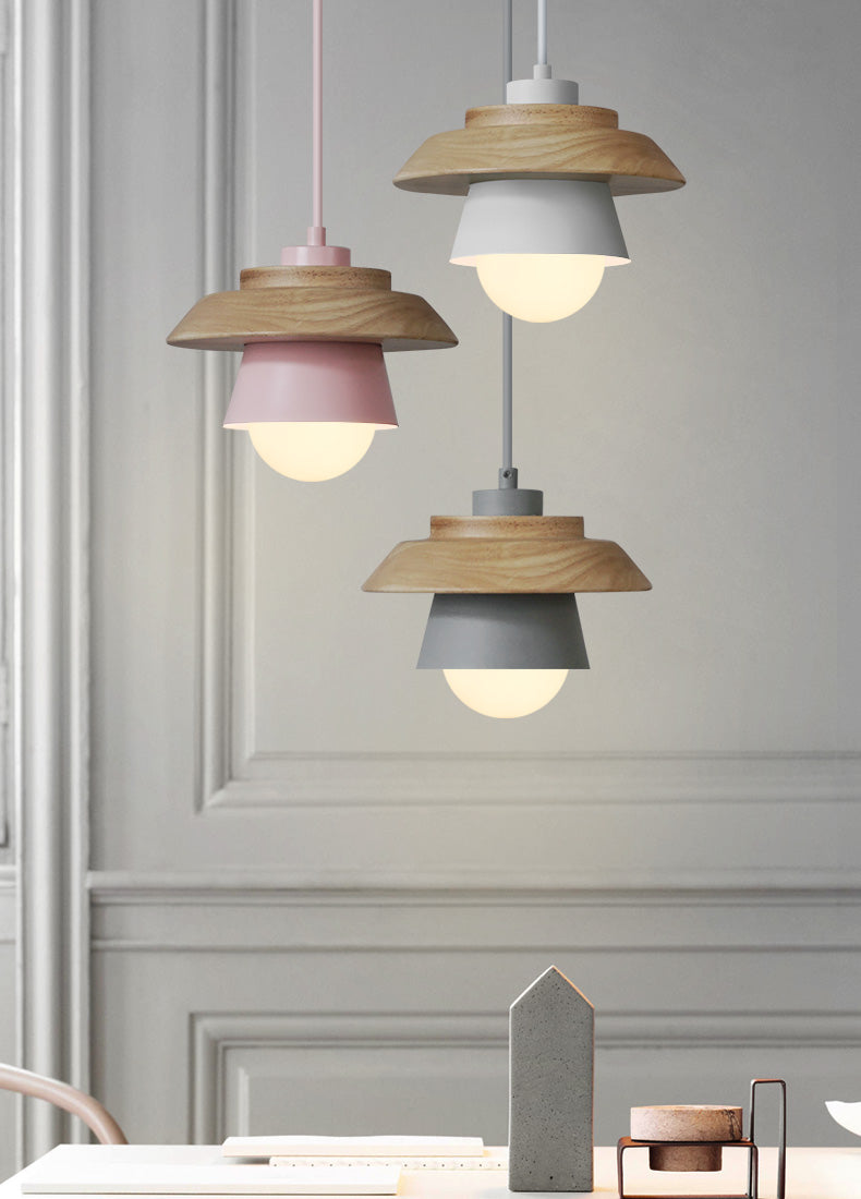 Auralux | Scandinavian Wooden Hanging Lamp With Soft Ambience