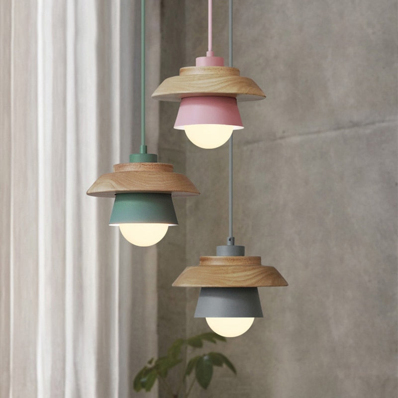 Auralux | Scandinavian Wooden Hanging Lamp With Soft Ambience