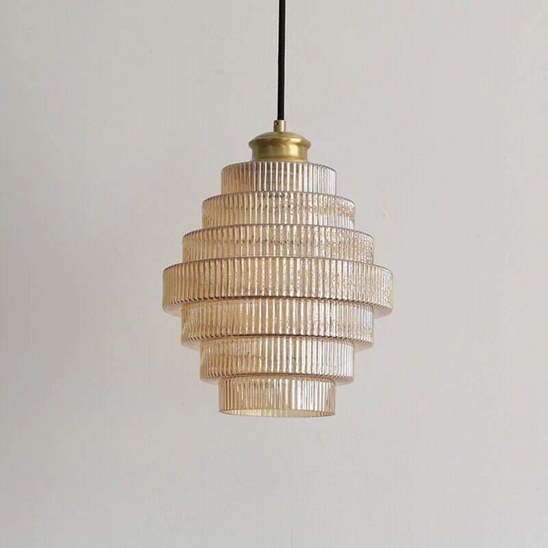 Virellux | Bottle-Shaped Glass and Brass Pendant Light