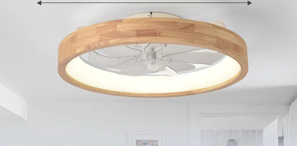 BreezeGlow | Wooden Ceiling Fan Light with LED