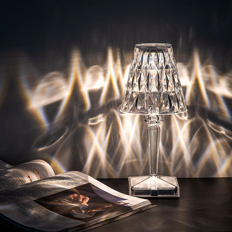 Brightava | Rechargeable Crystal Touch Lamp with Glamorous Glow