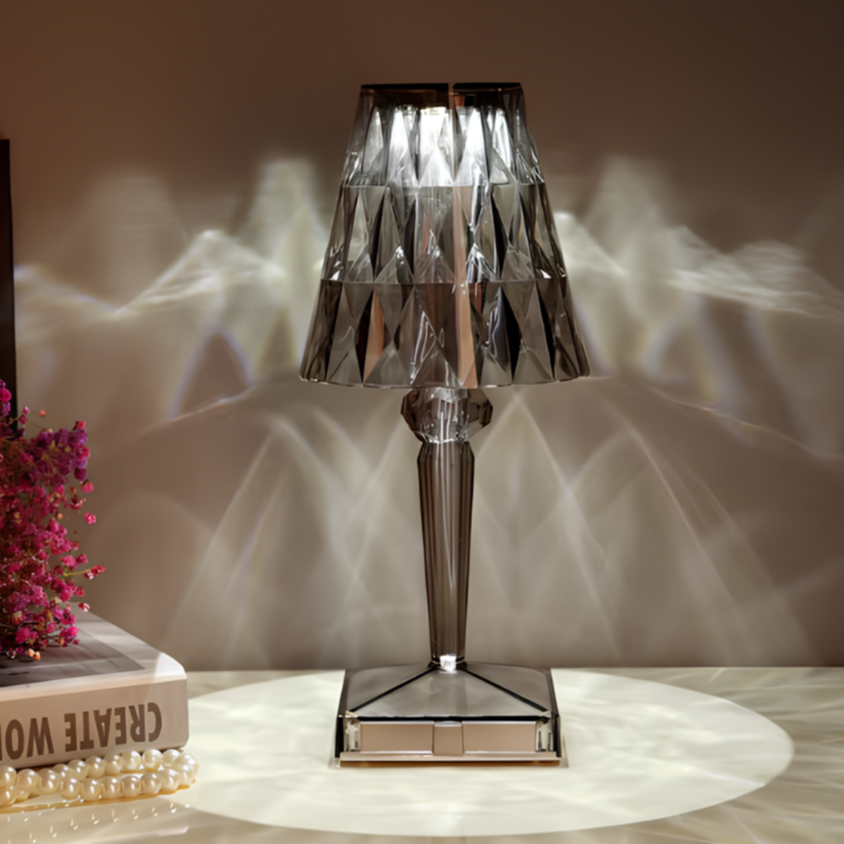 Brightava | Rechargeable Crystal Touch Lamp with Glamorous Glow