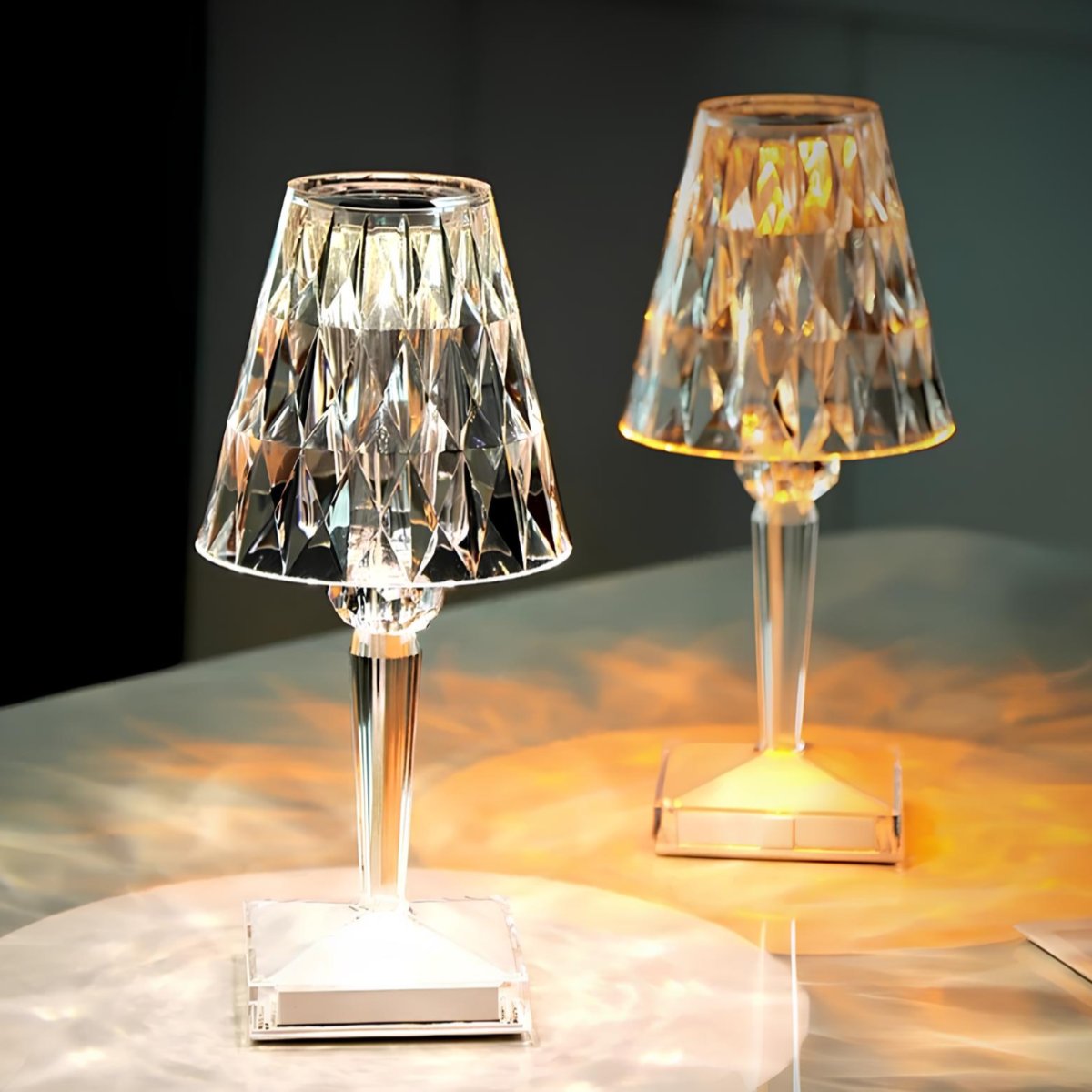 Brightava | Rechargeable Crystal Touch Lamp with Glamorous Glow