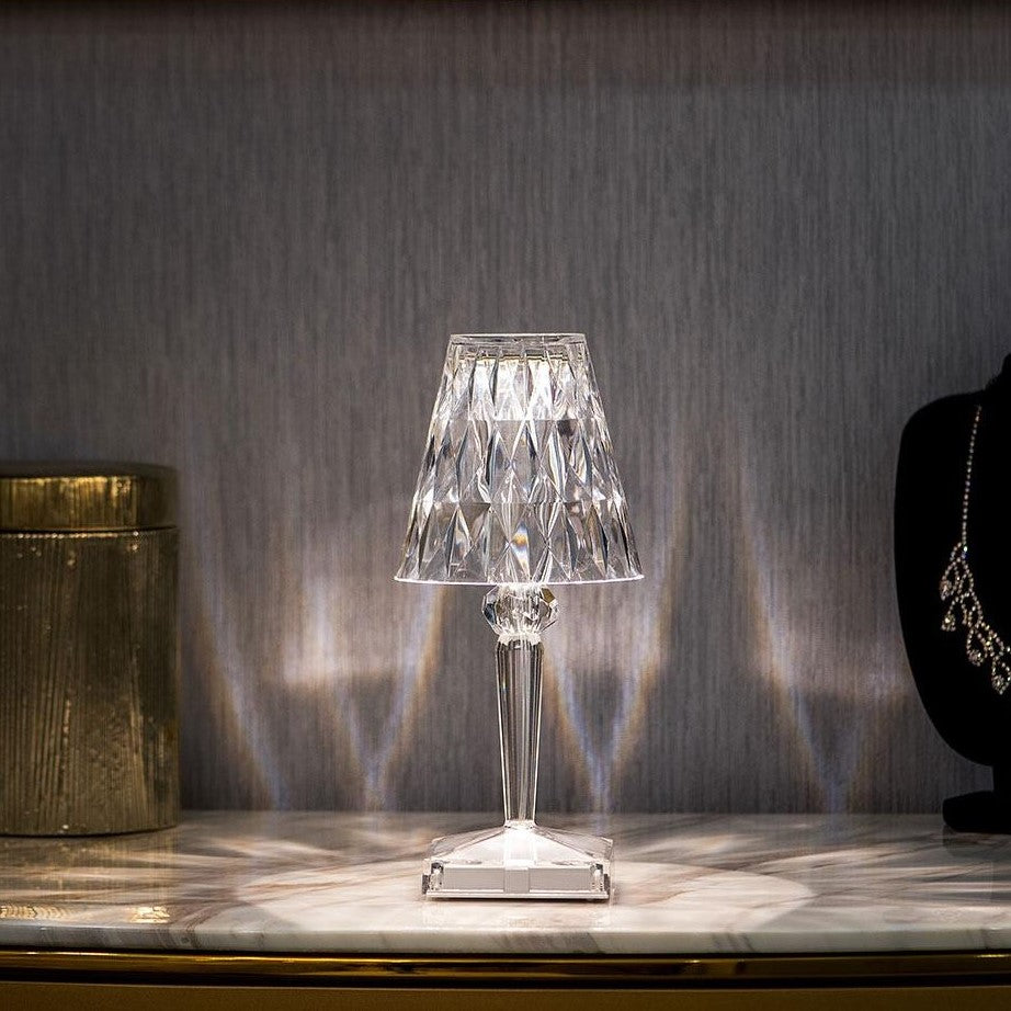 Brightava | Rechargeable Crystal Touch Lamp with Glamorous Glow