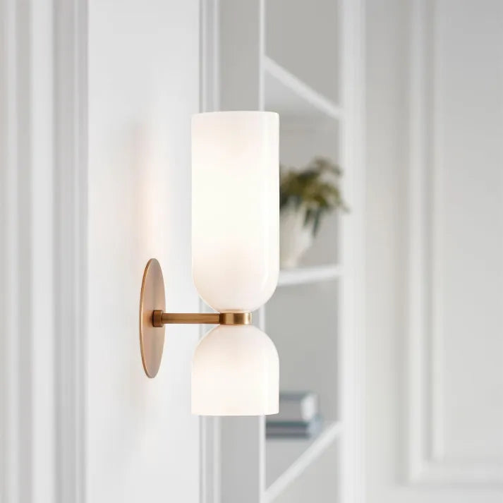 Brilloxa | Dual Glass LED Wall Lamp With Modern Elegance