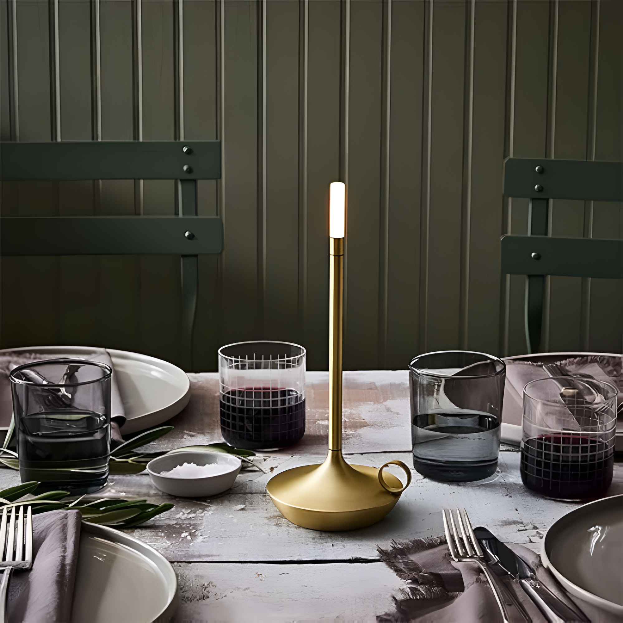 Elaris | Modern Rechargeable Pillar Lamp with Warm Dimmable Light