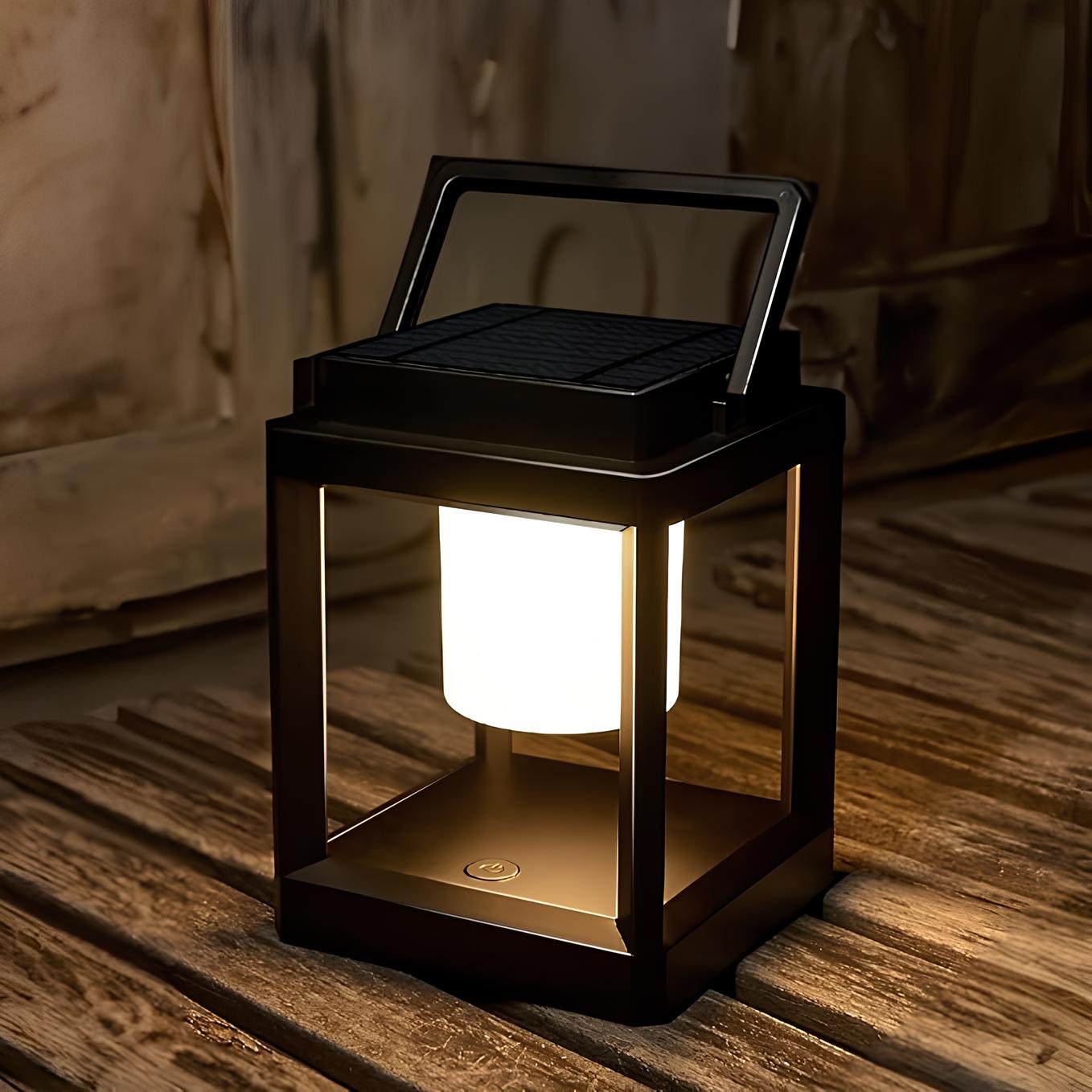 Elystra | Outdoor Solar Lantern with Dual Charging and Adjustable Glow