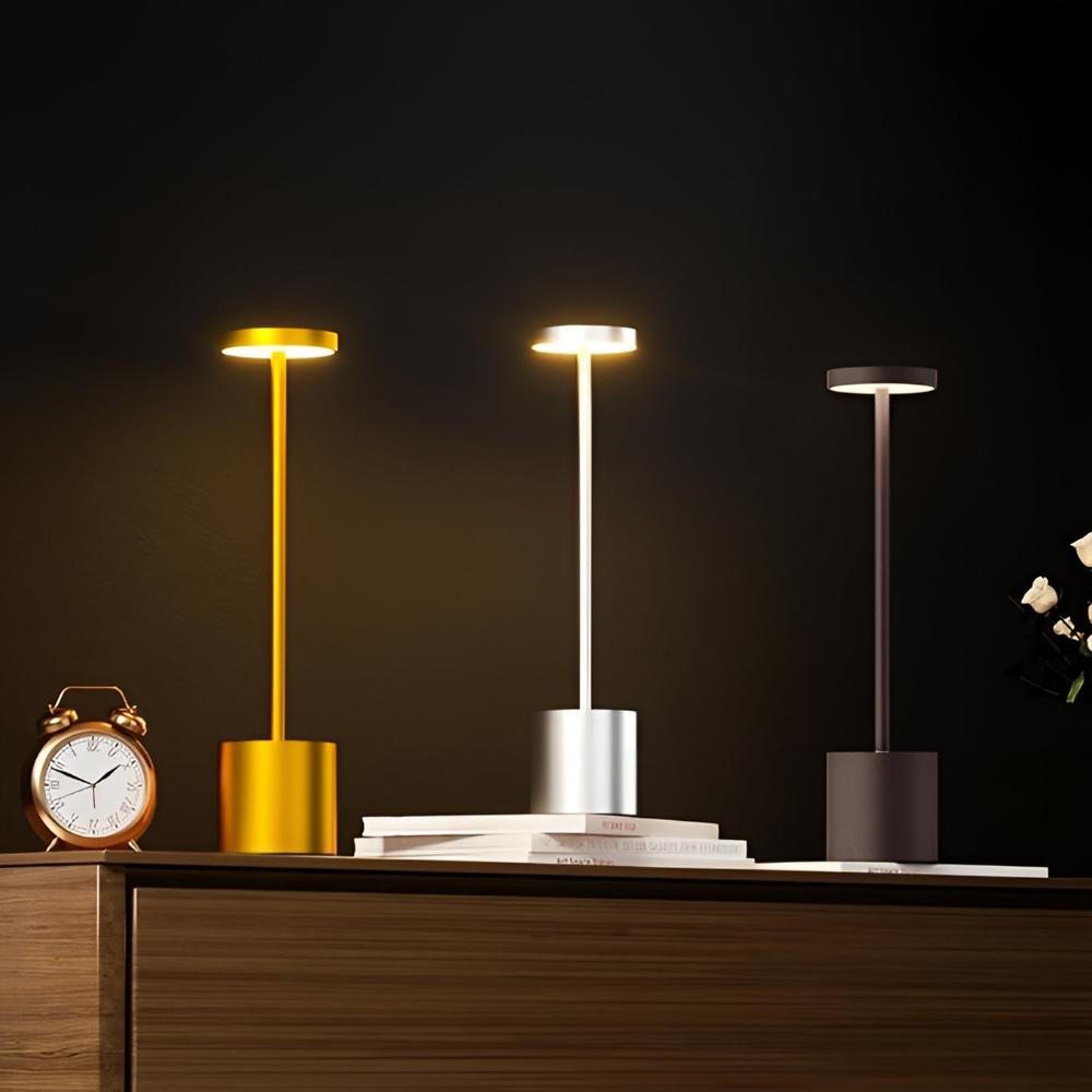 Flamara | Cordless Glow Lamp with Touch Control and Gold Finish