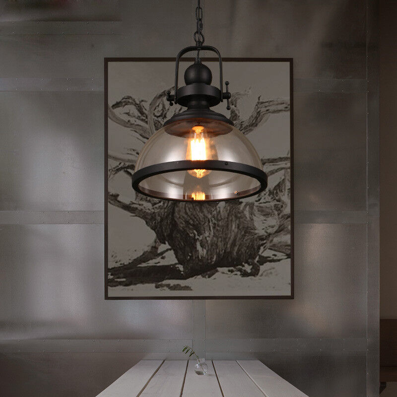 Glimari | Retro Industrial Hanging Lamp In Glass And Iron