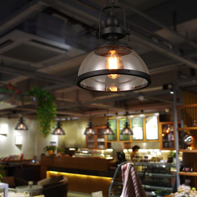 Glimari | Retro Industrial Hanging Lamp In Glass And Iron