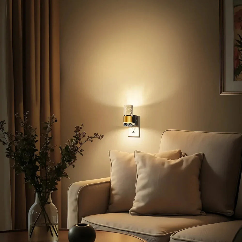 GlimmerPlug | Plug-in Wall Sconce with Ambient Glow