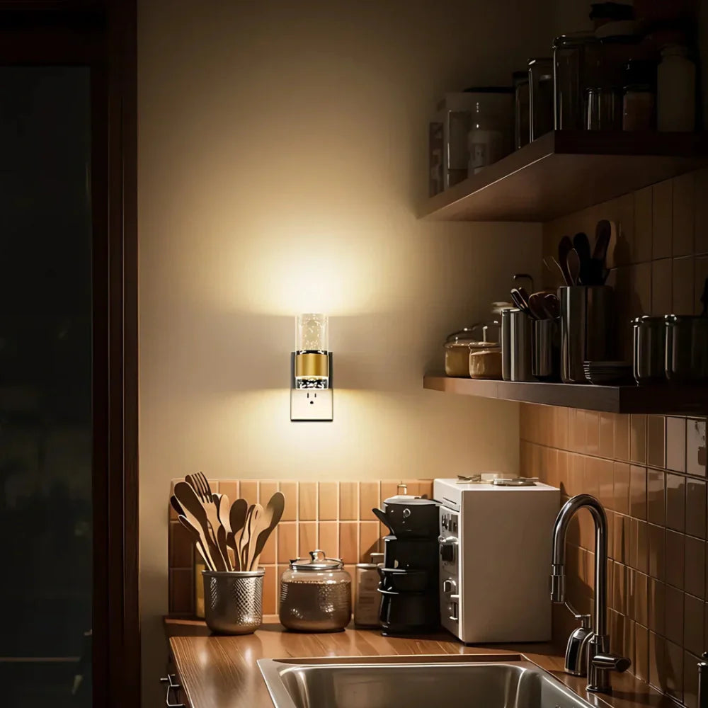 GlimmerPlug | Plug-in Wall Sconce with Ambient Glow