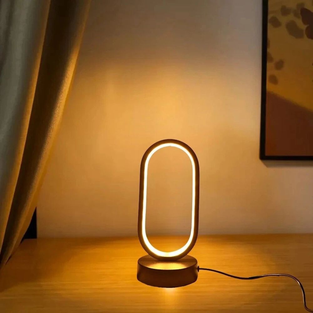 Glimvera | Modern Oval Arc LED Touch Lamp for Ambience