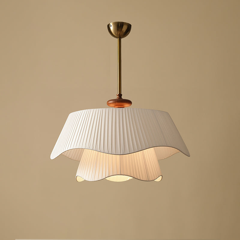 GlowCraft | Layered Pleated Ceiling Light for Warm Ambient Lighting