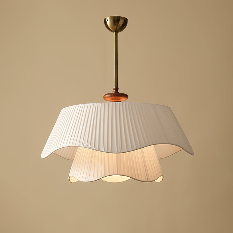 GlowCraft | Layered Pleated Ceiling Light for Warm Ambient Lighting