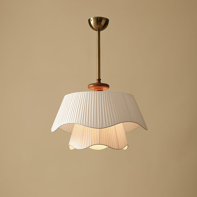 GlowCraft | Layered Pleated Ceiling Light for Warm Ambient Lighting