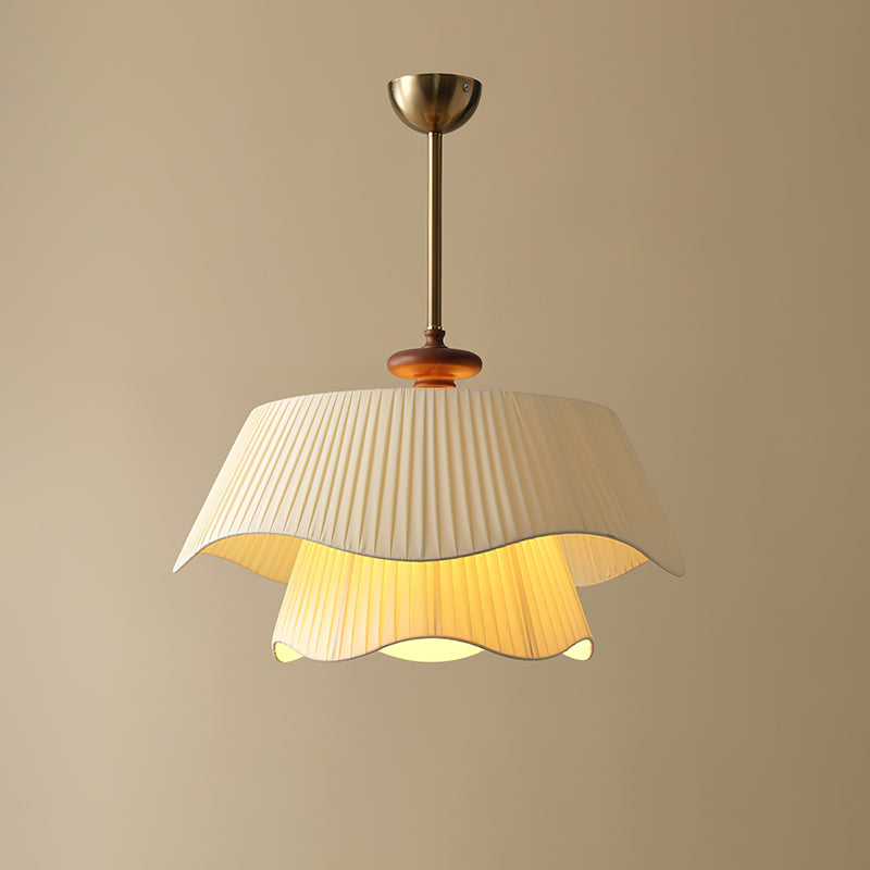 GlowCraft | Layered Pleated Ceiling Light for Warm Ambient Lighting