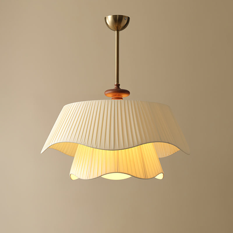 GlowCraft | Layered Pleated Ceiling Light for Warm Ambient Lighting