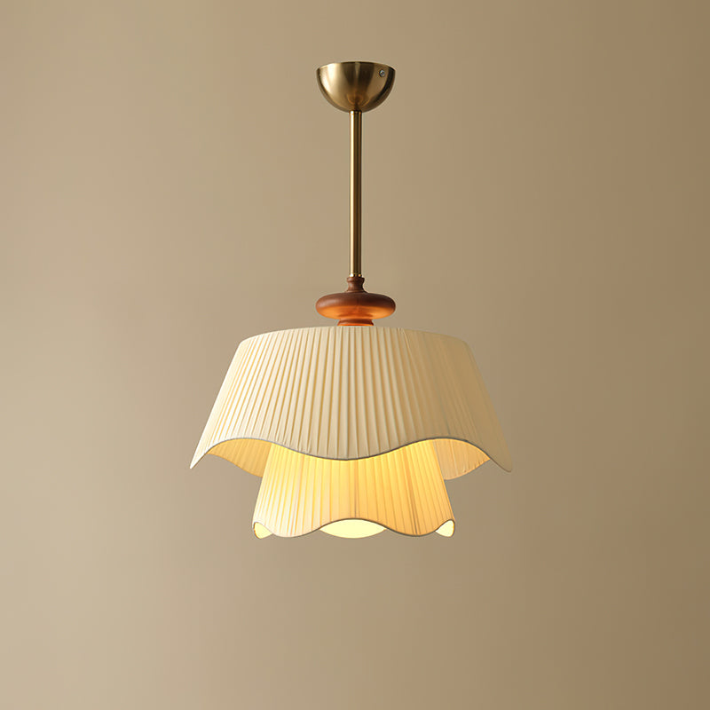GlowCraft | Layered Pleated Ceiling Light for Warm Ambient Lighting