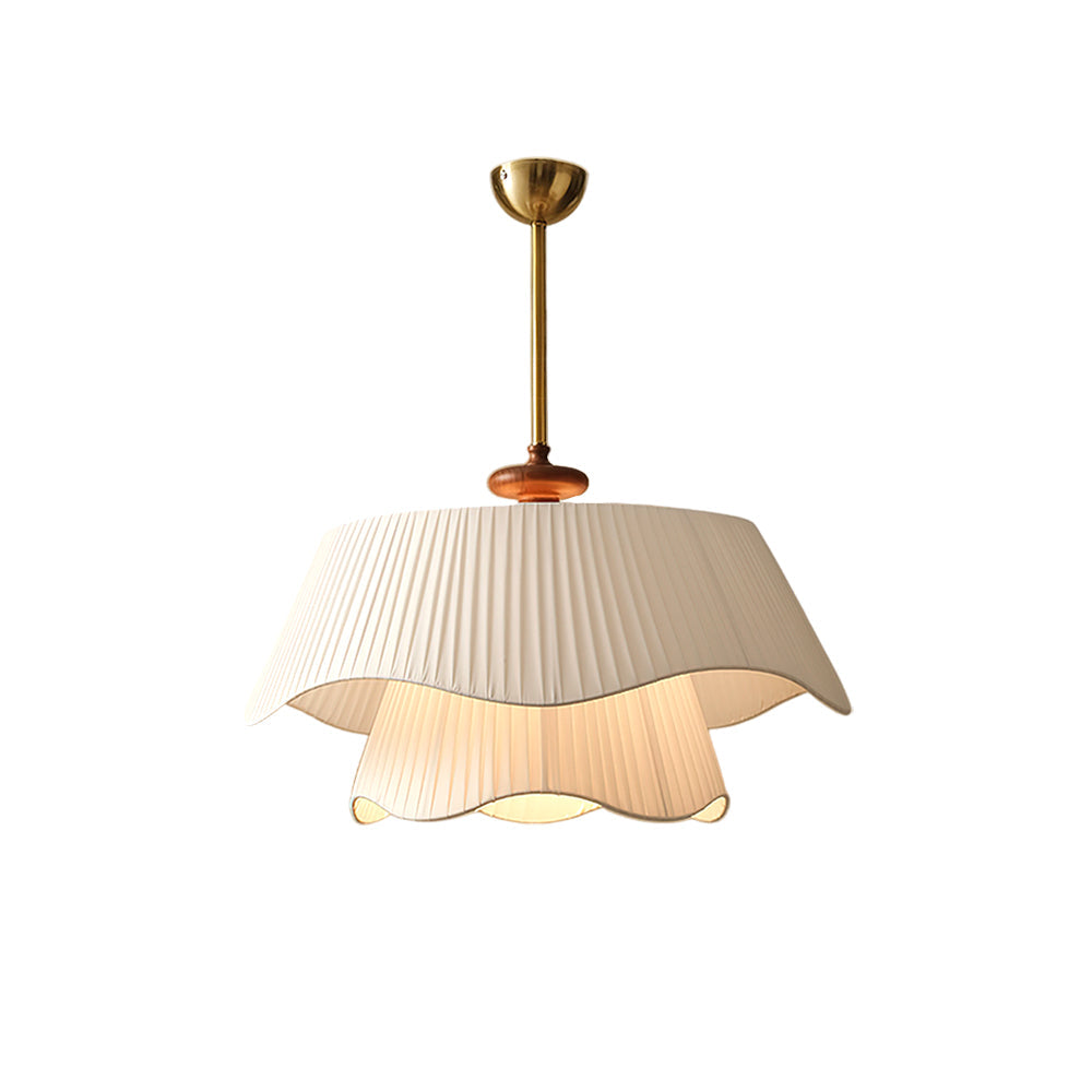 GlowCraft | Layered Pleated Ceiling Light for Warm Ambient Lighting