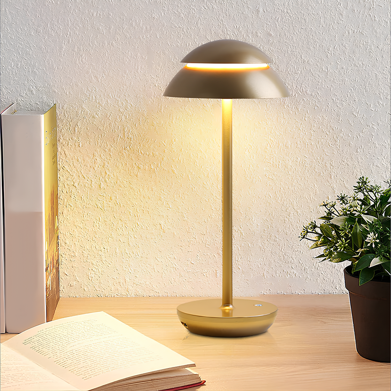 Glowairis | Rechargeable Aluminum LED Lamp with Touch Dimming