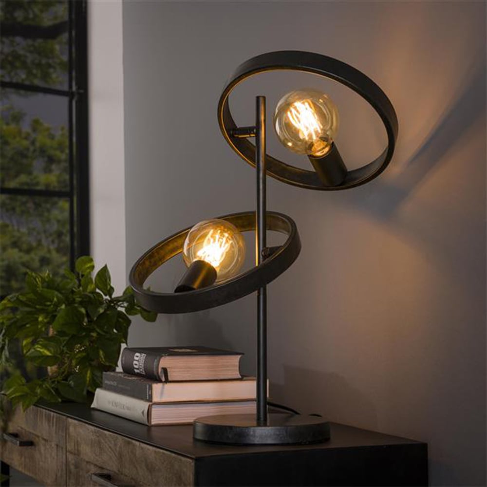 Glownest | Industrial Metal Table Lamp with Rotating Shade