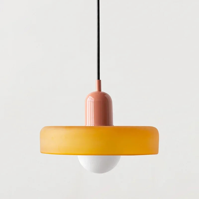 Glowvia | Glass Pendant Light with Retro Dome Design