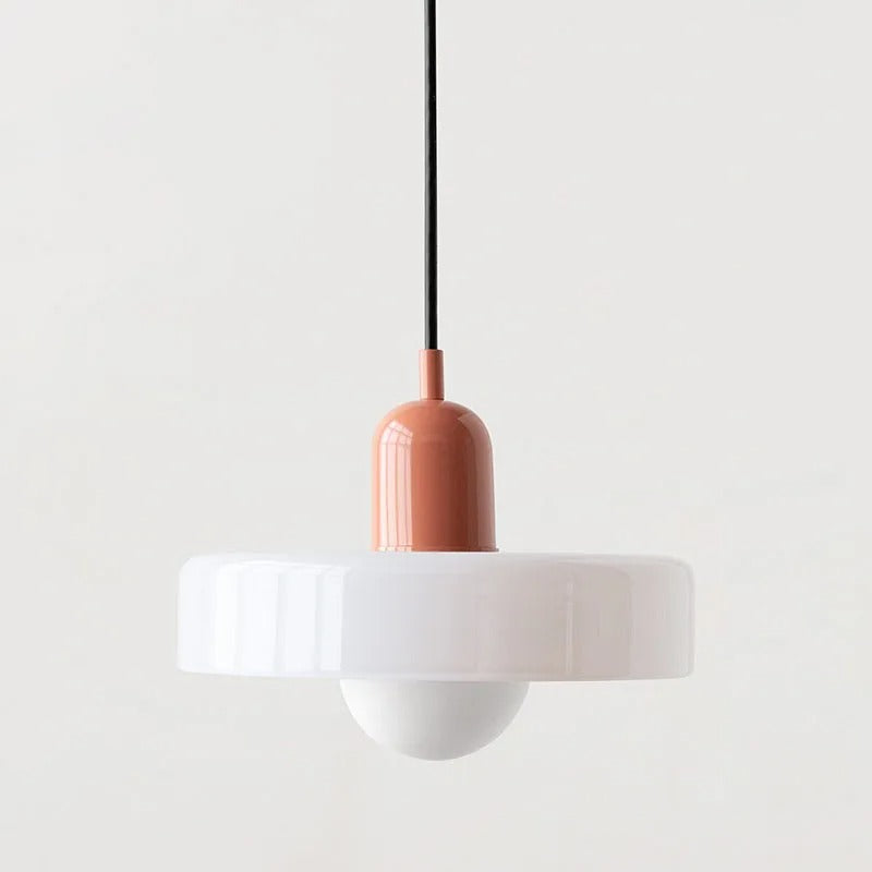 Glowvia | Glass Pendant Light with Retro Dome Design