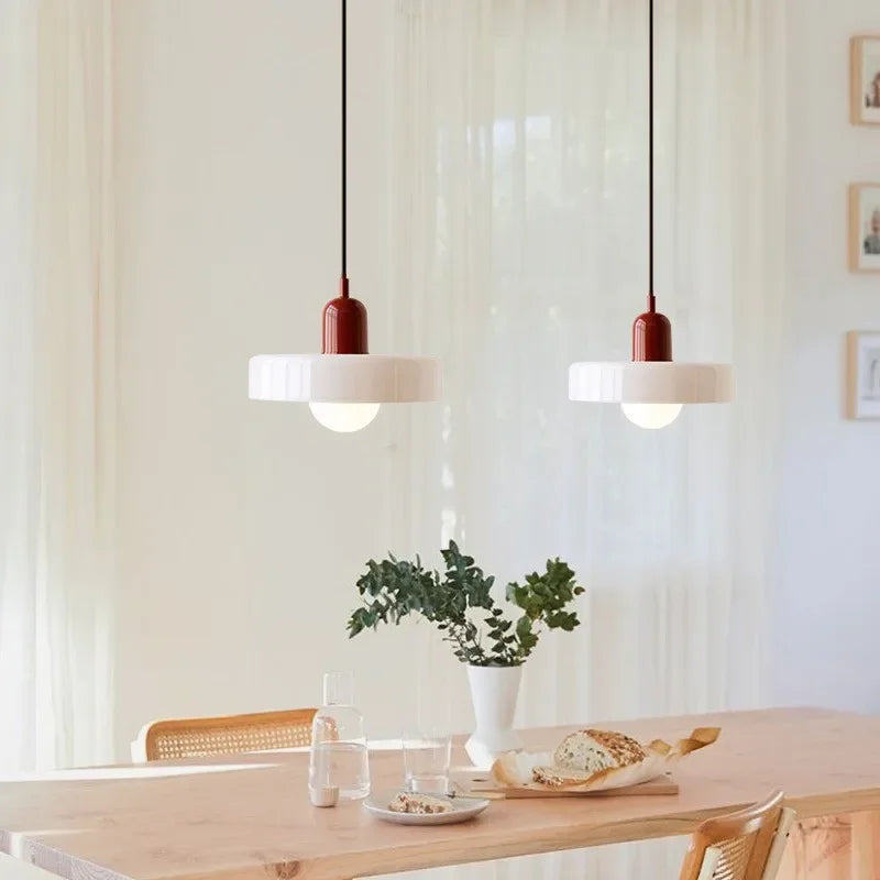 Glowvia | Glass Pendant Light with Retro Dome Design
