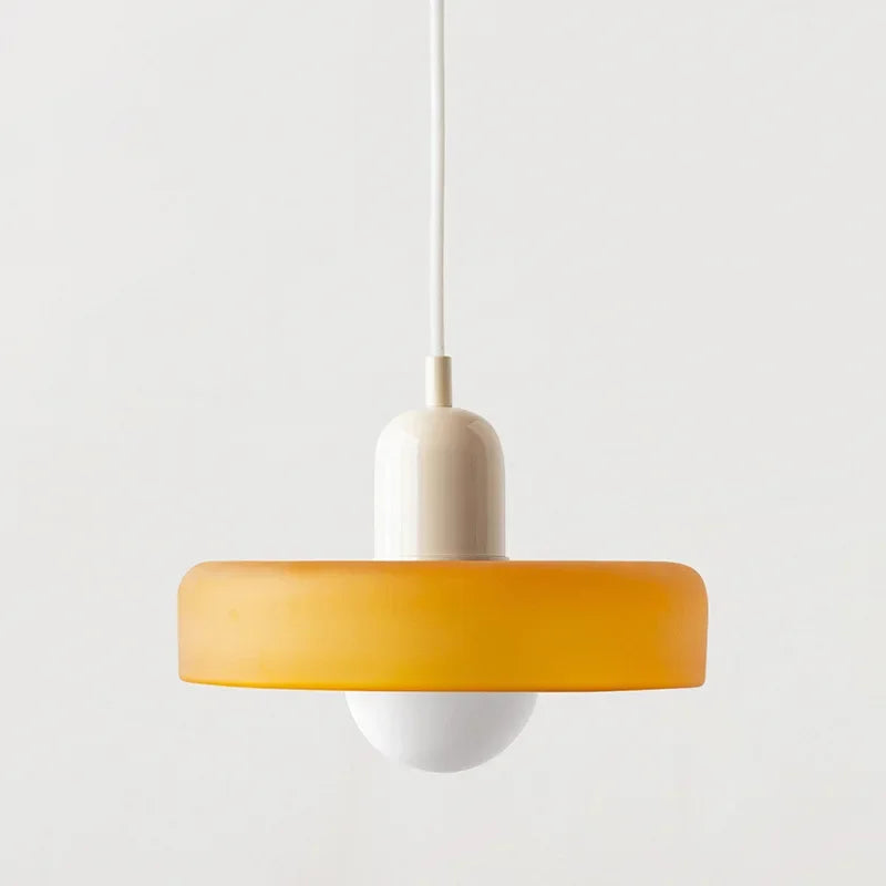 Glowvia | Glass Pendant Light with Retro Dome Design