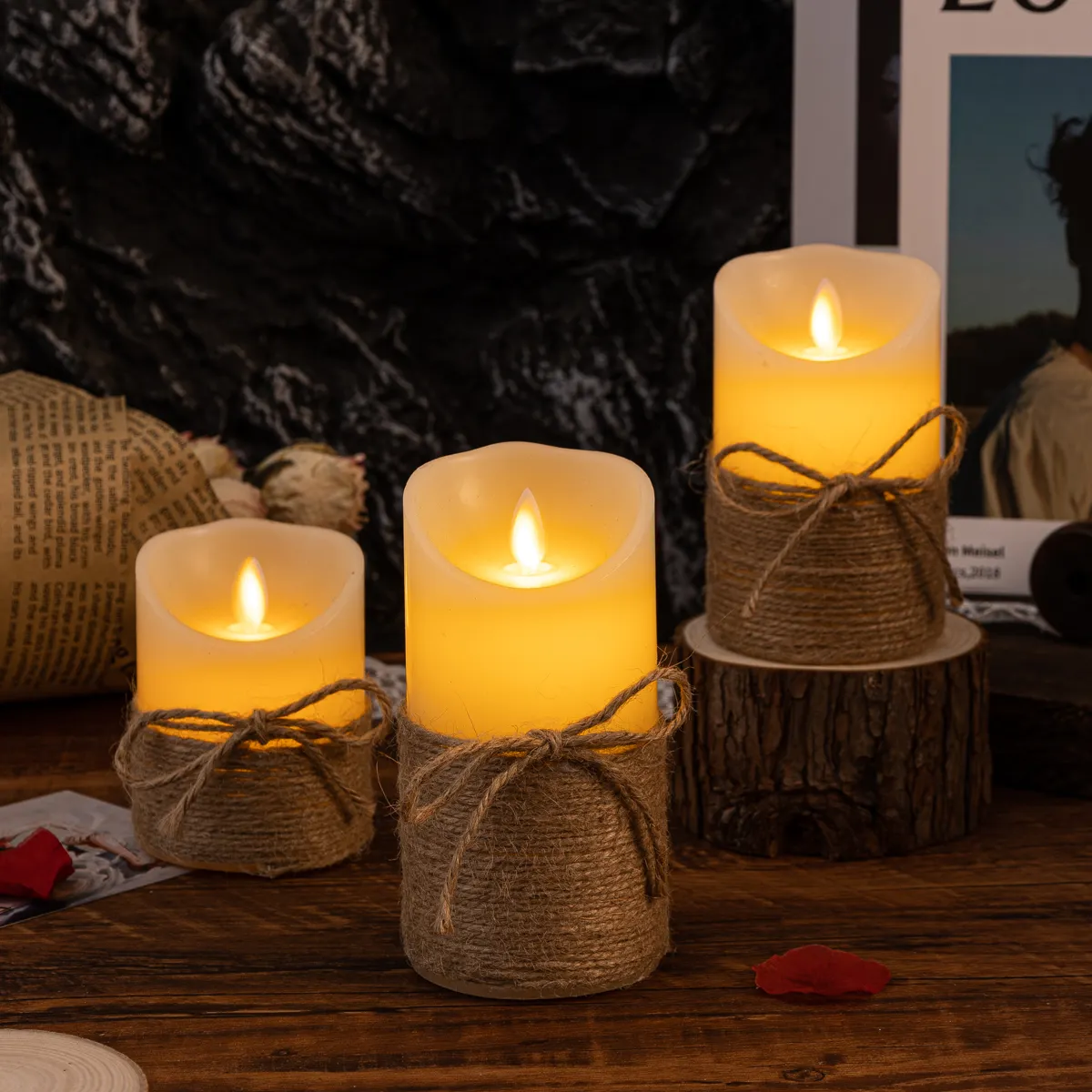 Solairis | Elegant Flameless LED Candles With Realistic Glow