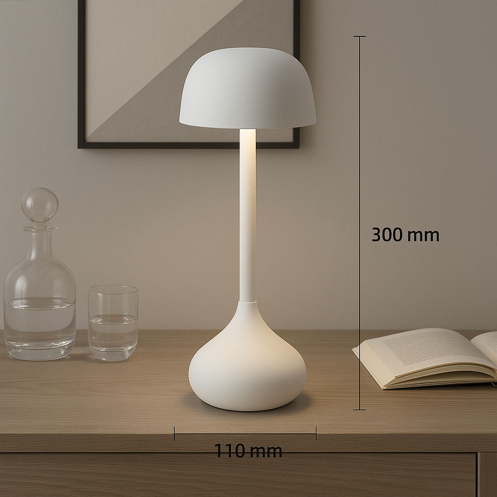 Harmolux | Soft Curve Touch Lamp with Rechargeable Glow