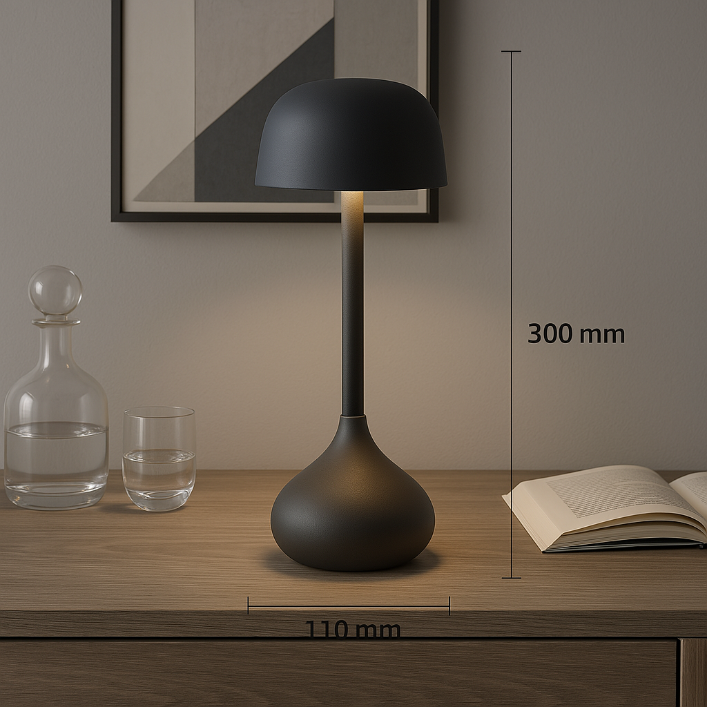 Harmolux | Soft Curve Touch Lamp with Rechargeable Glow
