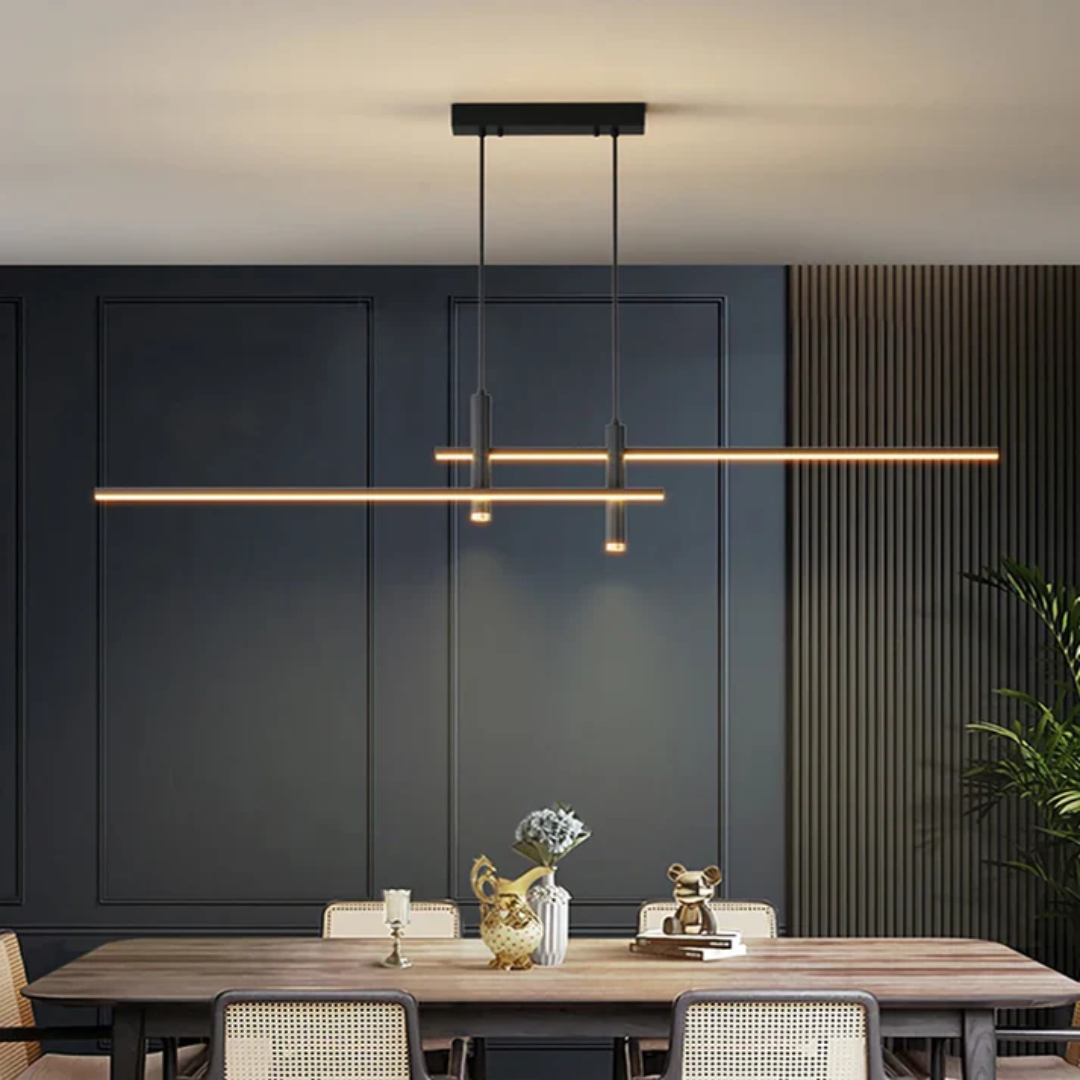 KindleLight | Linear LED Pendant Light for Modern Dining Spaces