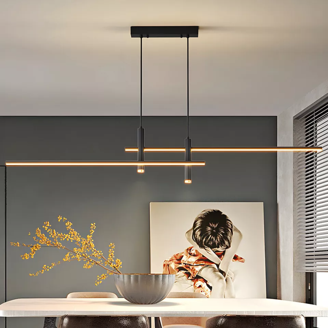 KindleLight | Linear LED Pendant Light for Modern Dining Spaces
