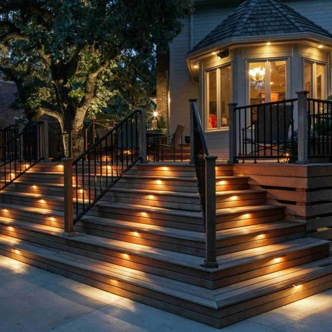 Lucavue | Solar LED Step Lights for Garden & Outdoor Safety