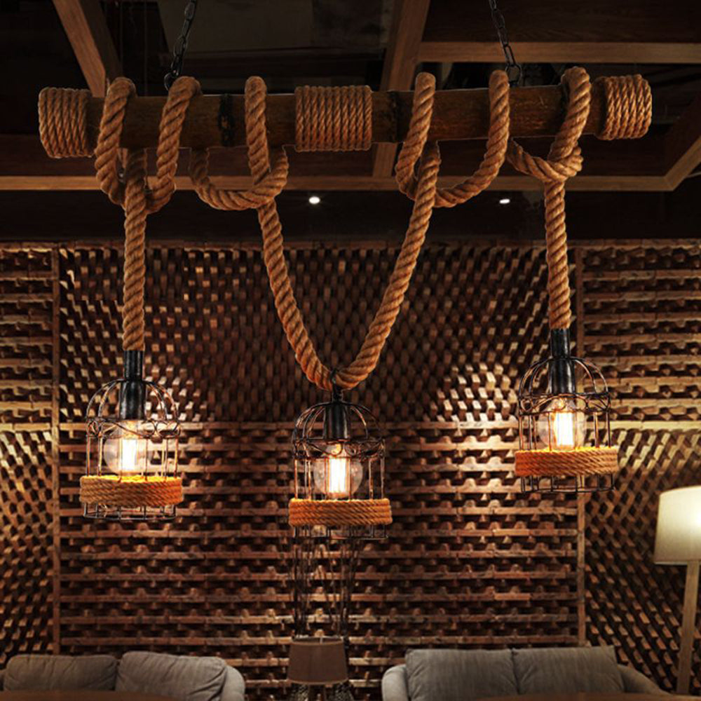 Lucenra | Retro Pendant Lamp in Metal and Wood