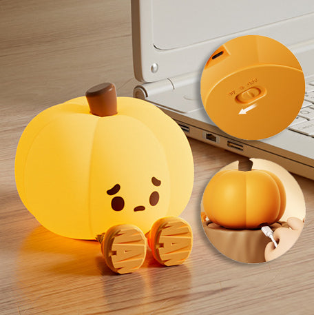 Lucenta | Playful Grumpy Pumpkin LED Night Light
