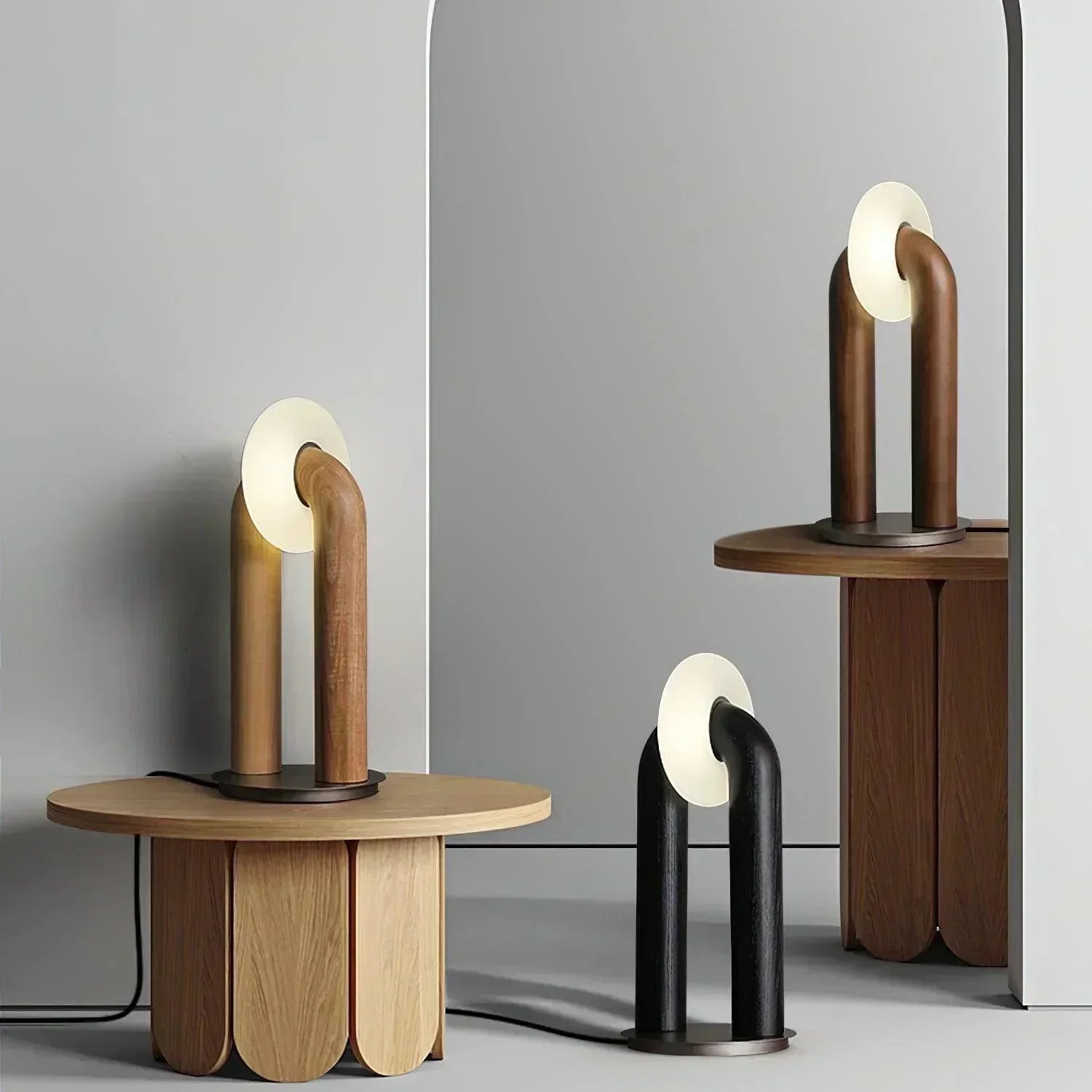 Lumesta | Curved Wireless LED Table Lamp with Modern Wooden Design