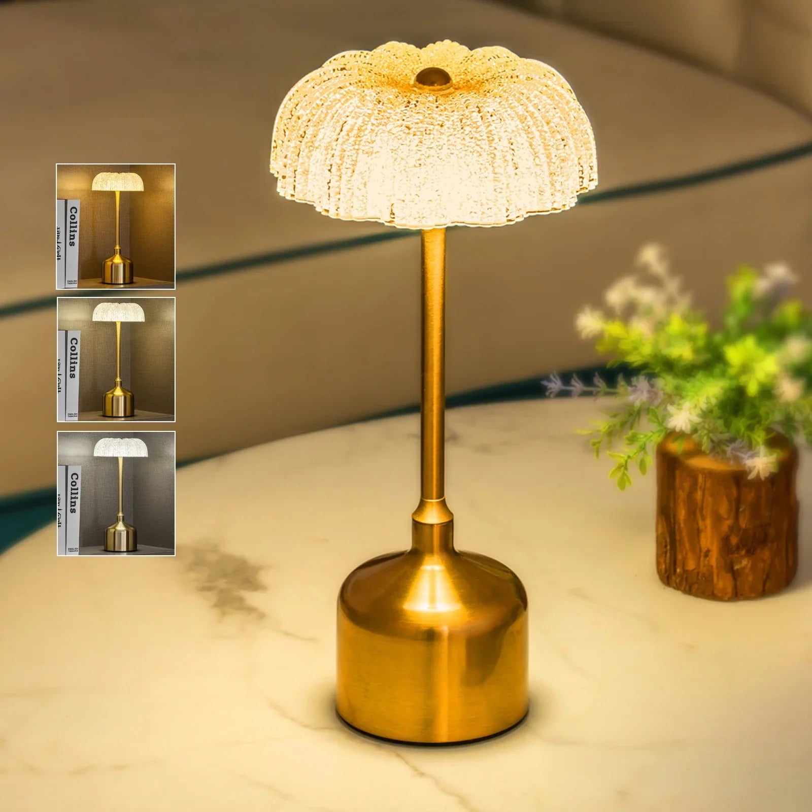 LumiBloom | Rechargeable Crystal Flower Table Lamp