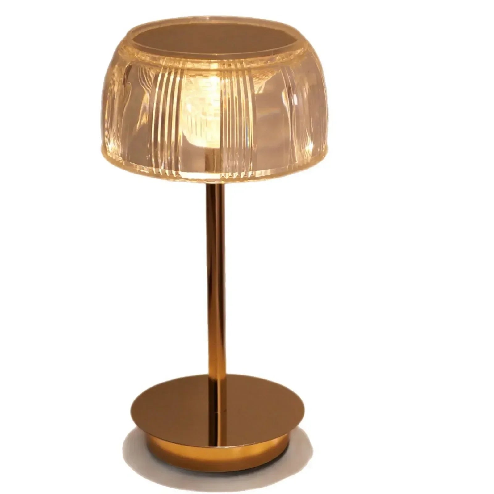 Lunaria | Rechargeable Crystal Table Lamp in Gold – Dimmable Elegance Without Cords
